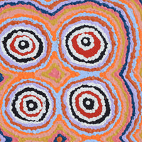 Aboriginal Artwork by Simone Nampijinpa Brown, Ngapa Jukurrpa (Water Dreaming) - Puyurru, 30x30cm
