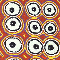 Aboriginal Artwork by Simone Nampijinpa Brown, Ngapa Jukurrpa (Water Dreaming) - Puyurru, 46x46cm