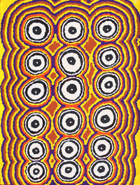 Aboriginal Artwork by Simone Nampijinpa Brown, Ngapa Jukurrpa (Water Dreaming) - Puyurru, 61x46cm
