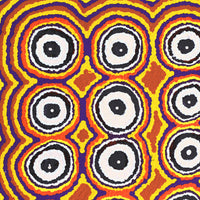 Aboriginal Artwork by Simone Nampijinpa Brown, Ngapa Jukurrpa (Water Dreaming) - Puyurru, 61x46cm