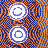 Aboriginal Artwork by Simone Nampijinpa Brown, Ngapa Jukurrpa (Water Dreaming) - Puyurru, 61x46cm