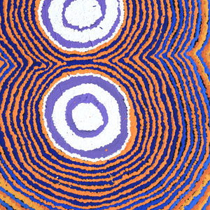 Aboriginal Art by Simone Nampijinpa Brown, Ngapa Jukurrpa (Water Dreaming) - Puyurru, 61x46cm - ART ARK®