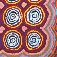 Aboriginal Artwork by Simone Nampijinpa Brown, Ngapa Jukurrpa (Water Dreaming) - Puyurru, 30x30cm