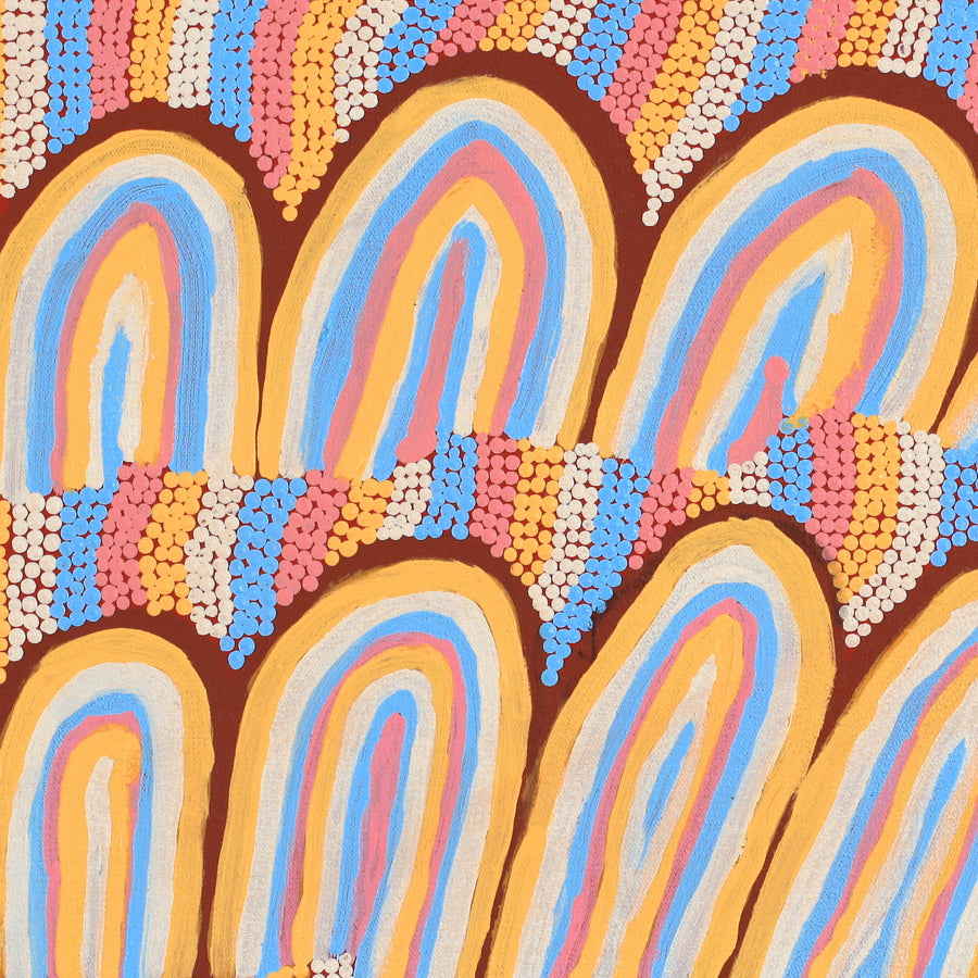 Aboriginal Artwork by Sonia Jugadai, Karrkurutinja - Lake Macdonald, 50x50cm