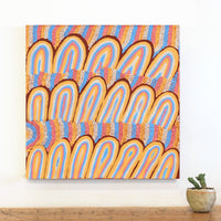 Aboriginal Artwork by Sonia Jugadai, Karrkurutinja - Lake Macdonald, 50x50cm