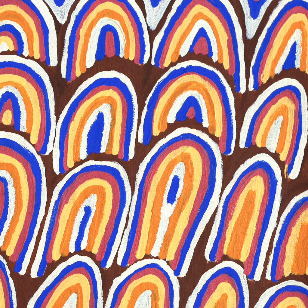 Aboriginal Artwork by Sonia Jugadai, Karrkurutinja - Lake Macdonald, 40x40cm