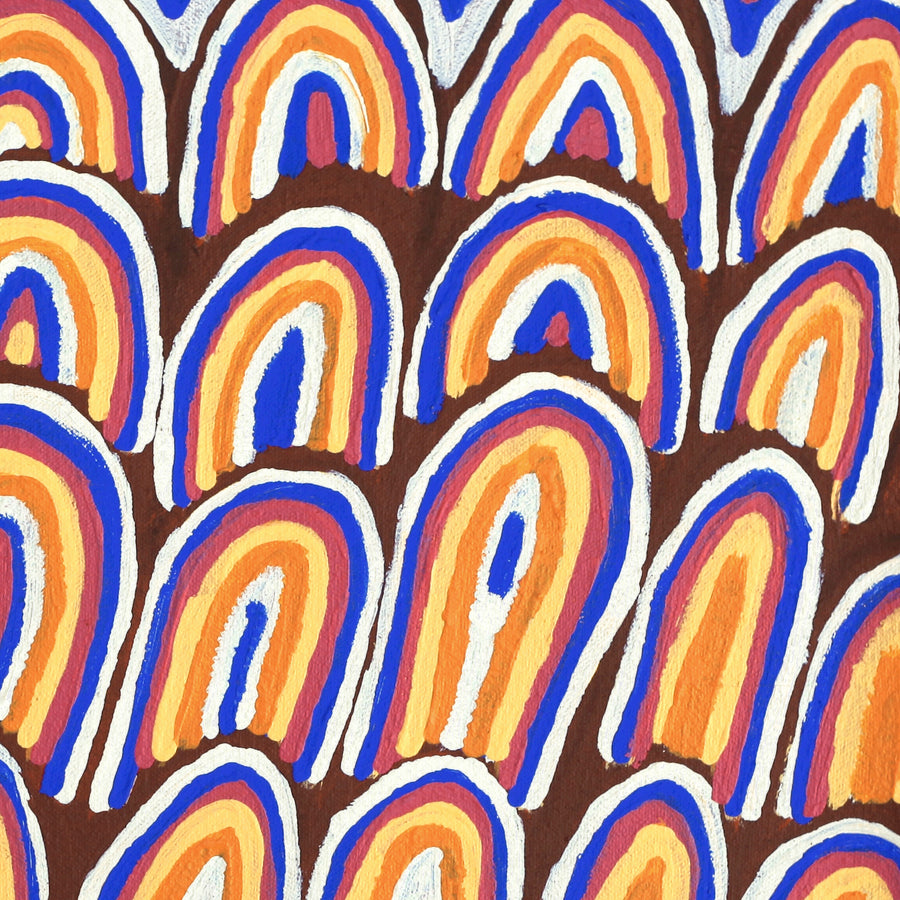 Aboriginal Artwork by Sonia Jugadai, Karrkurutinja - Lake Macdonald, 40x40cm