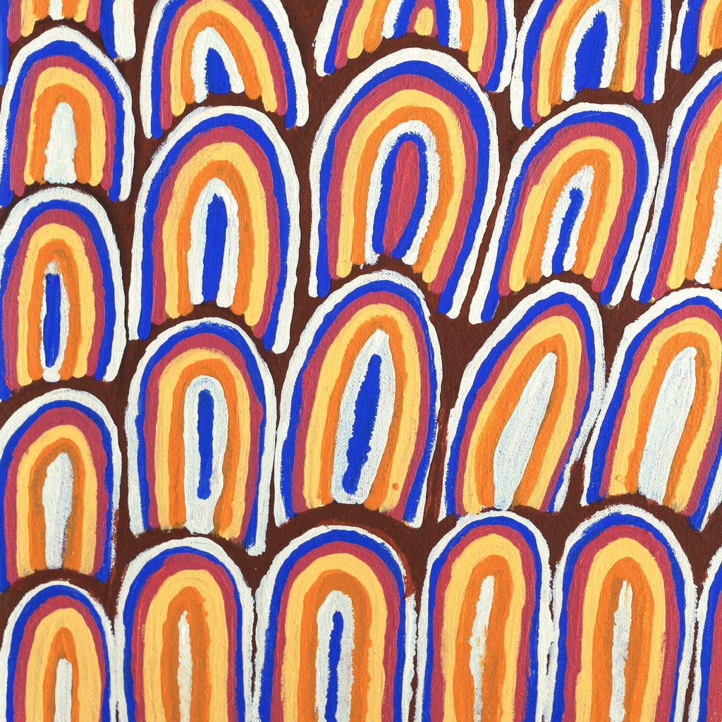 Aboriginal Artwork by Sonia Jugadai, Karrkurutinja - Lake Macdonald, 40x40cm