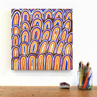 Aboriginal Artwork by Sonia Jugadai, Karrkurutinja - Lake Macdonald, 40x40cm