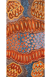 Aboriginal Artwork by Sophie Roberts, Kungkarangkalpa (Seven Sisters Story), 122x61cm