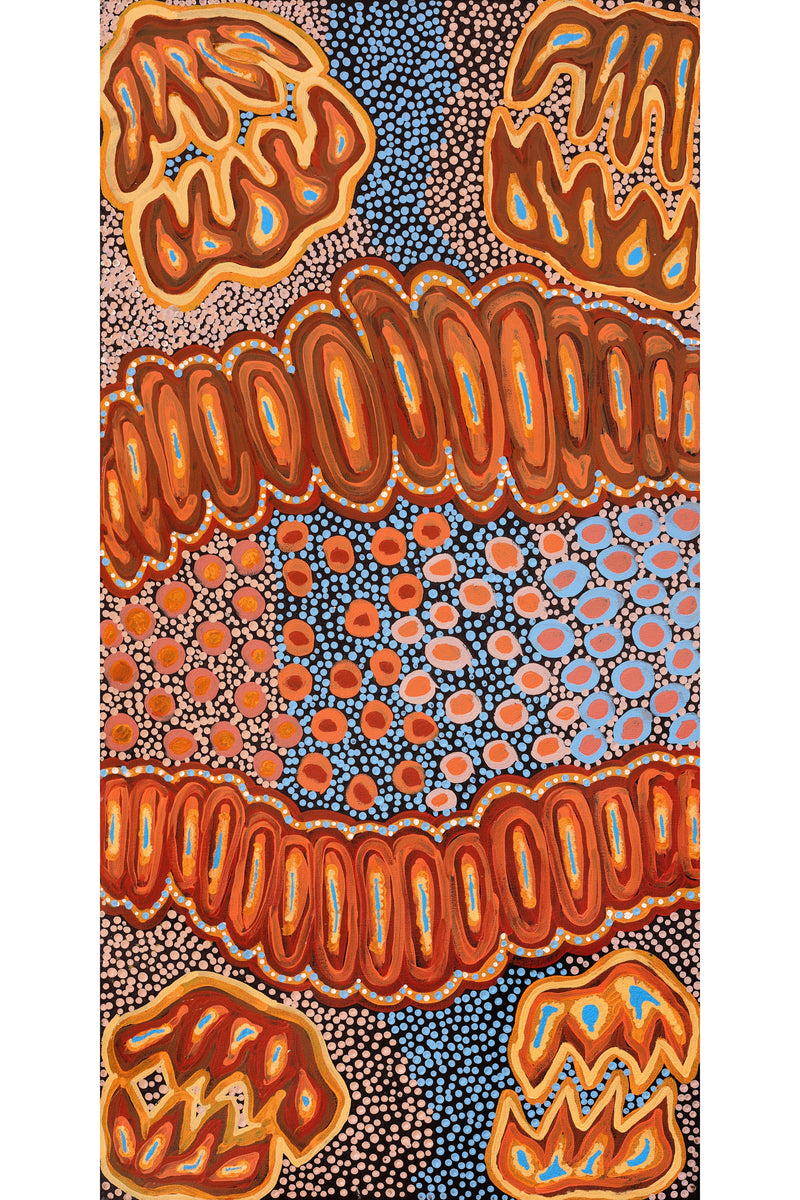 Aboriginal Art by Sophie Roberts, Kungkarangkalpa (Seven Sisters Story), 122x61cm - ART ARK®