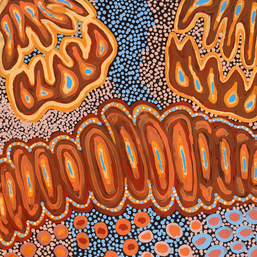 Aboriginal Artwork by Sophie Roberts, Kungkarangkalpa (Seven Sisters Story), 122x61cm