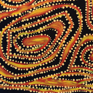 Aboriginal Artwork by Stephanie Napurrurla Nelson, Ngapa Jukurrpa, 46x46cm - ART ARK®