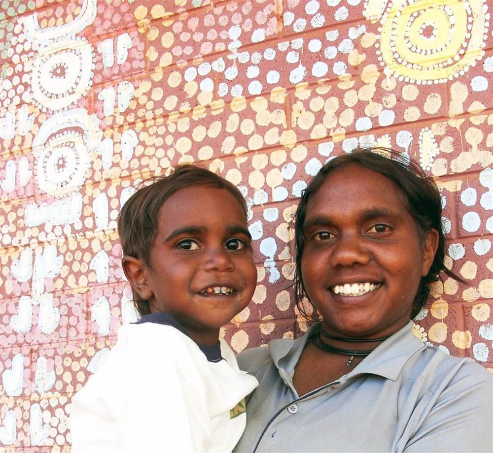 Aboriginal Artwork by Stephanie Napurrurla Nelson, Ngapa Jukurrpa, 76x30cm