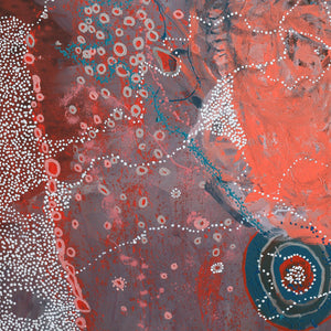 Aboriginal Artwork by Steven Jupurrurla Nelson, Janganpa Jukurrpa (Brush-tail Possum Dreaming) - Mawurrji, 182x91cm - ART ARK®