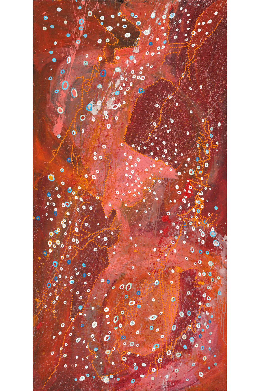 Aboriginal Artwork by Steven Jupurrurla Nelson, Janganpa Jukurrpa (Brush-tail Possum Dreaming) - Mawurrji, 183x91cm