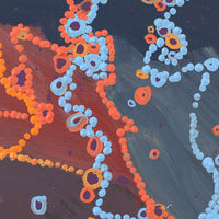 Aboriginal Artwork by Steven Jupurrurla Nelson, Janganpa Jukurrpa (Brush-tail Possum Dreaming) - Mawurrji, 30x30cm