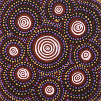 Aboriginal Artwork by Steven Jakamarra Oldfield, Warna Jukurrpa (Snake Dreaming), 30x30cm