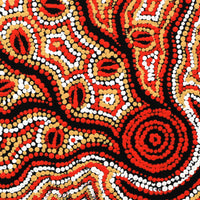 Aboriginal Artwork by Steven Jangala Hargraves, Ngapa Jukurrpa (Water Dreaming) - Pirlinyarnu, 30x30cm