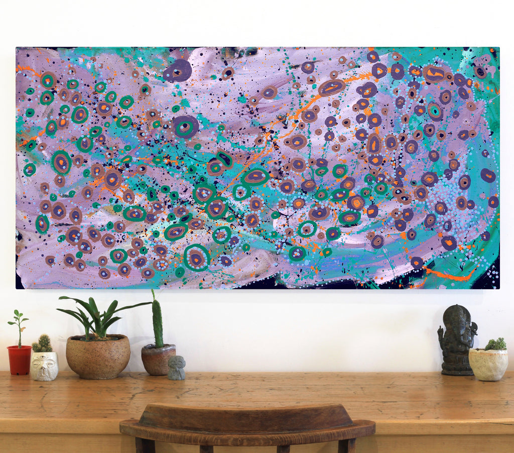 Aboriginal Artwork by Steven Jupurrurla Nelson, Janganpa Jukurrpa (Brush-tail Possum Dreaming) - Mawurrji, 122x61cm