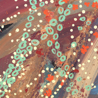 Aboriginal Artwork by Steven Jupurrurla Nelson, Janganpa Jukurrpa (Brush-tail Possum Dreaming) - Mawurrji, 30x30cm