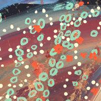 Aboriginal Artwork by Steven Jupurrurla Nelson, Janganpa Jukurrpa (Brush-tail Possum Dreaming) - Mawurrji, 30x30cm