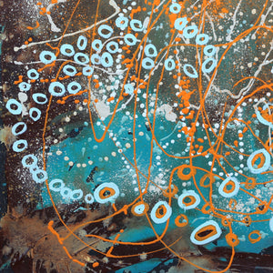 Aboriginal Artwork by Steven Jupurrurla Nelson, Janganpa Jukurrpa (Brush-tail Possum Dreaming) - Mawurrji, 61x61cm - ART ARK®