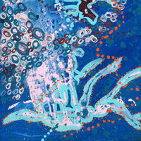 Aboriginal Artwork by Steven Jupurrurla Nelson, Janganpa Jukurrpa (Brush-tail Possum Dreaming) - Mawurrji, 76x30cm