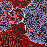 Aboriginal Artwork by Stewart Jupurrurla Kelly, Ngapa Jukurrpa (Water Dreaming) - Wapurtali, 30x30cm