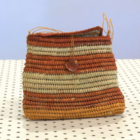 Aboriginal Artwork by Susan Marrkula Lalamurrmauwuy, Gapuwiyak - Woven Bag (16x13cm)