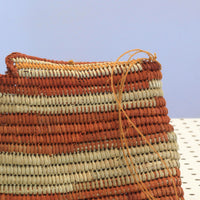 Aboriginal Artwork by Susan Marrkula Lalamurrmauwuy, Gapuwiyak - Woven Bag (16x13cm)