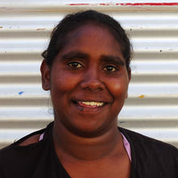Aboriginal Artwork by Sylvaria Napurrurla Walker, Jitilypuru Jukurrpa, 30x30cm
