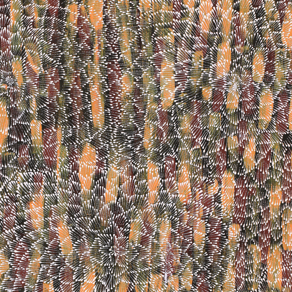 Aboriginal Artwork by Sylvaria Napurrurla Walker, Jitilypuru Jukurrpa, 107x76cm