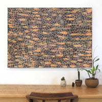 Aboriginal Artwork by Sylvaria Napurrurla Walker, Jitilypuru Jukurrpa, 107x76cm