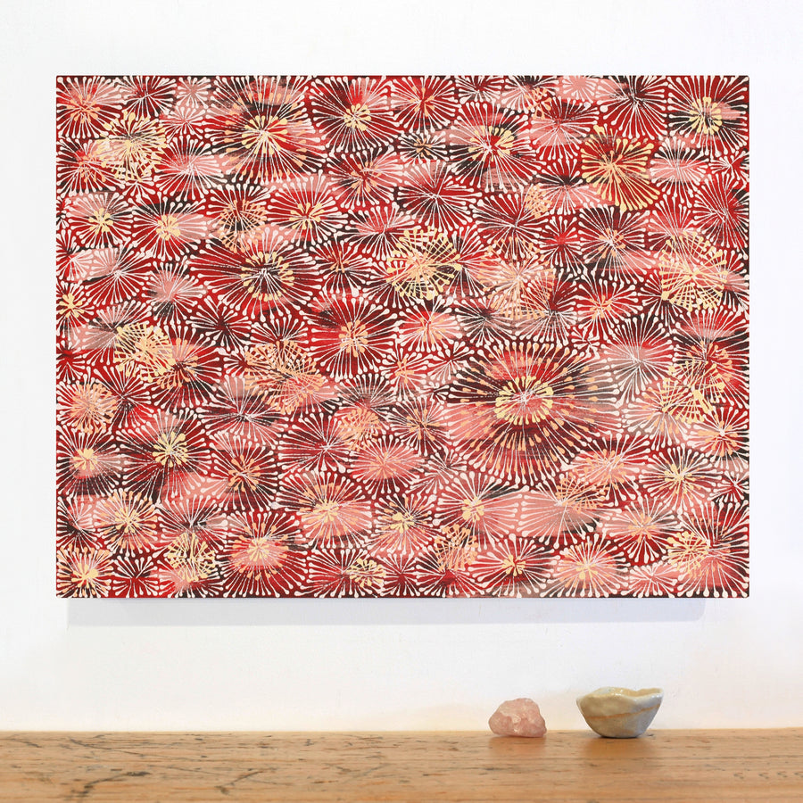 Aboriginal Artwork by Sylvaria Napurrurla Walker, Jitilypuru Jukurrpa, 61x46cm