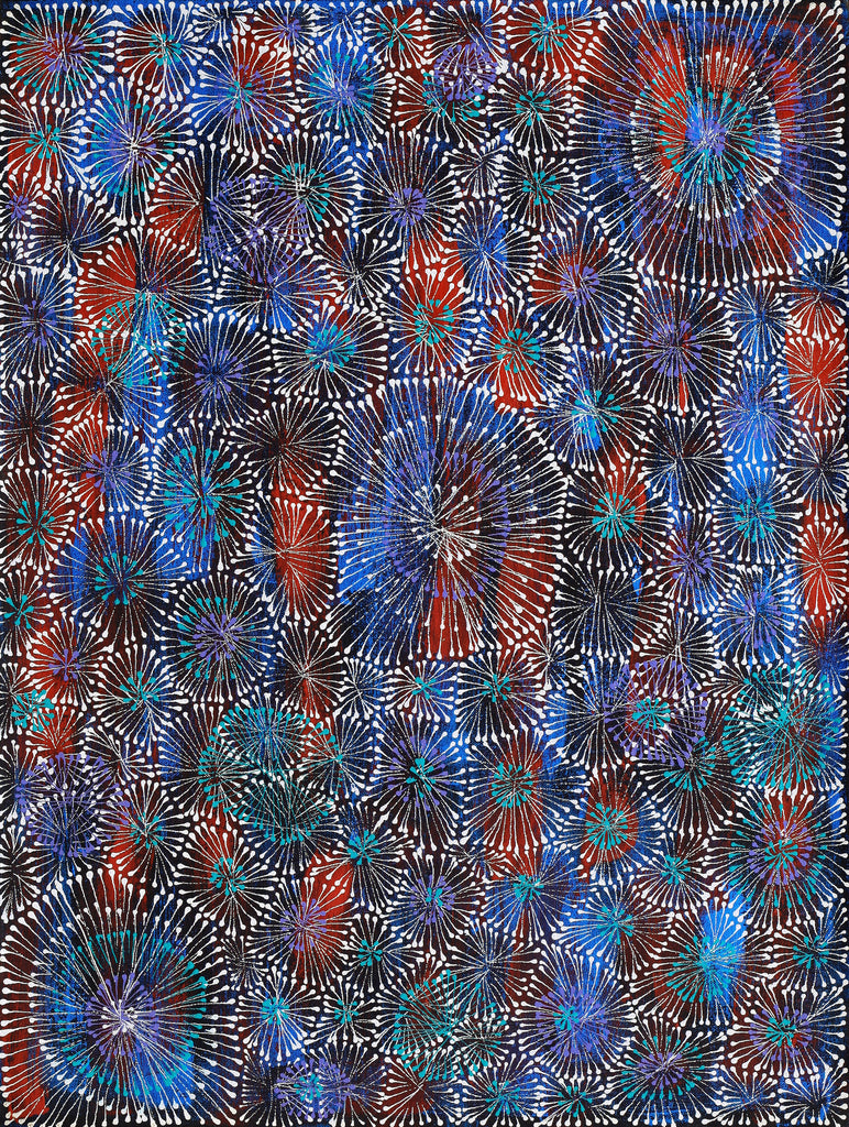 Aboriginal Artwork by Sylvaria Napurrurla Walker, Jitilypuru Jukurrpa, 61x46cm - ART ARK®