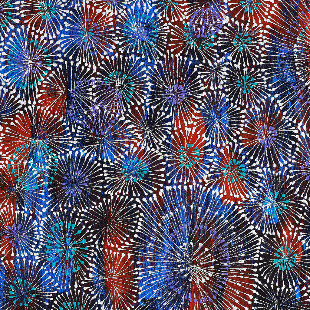 Aboriginal Artwork by Sylvaria Napurrurla Walker, Jitilypuru Jukurrpa, 61x46cm