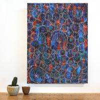 Aboriginal Artwork by Sylvaria Napurrurla Walker, Jitilypuru Jukurrpa, 61x46cm