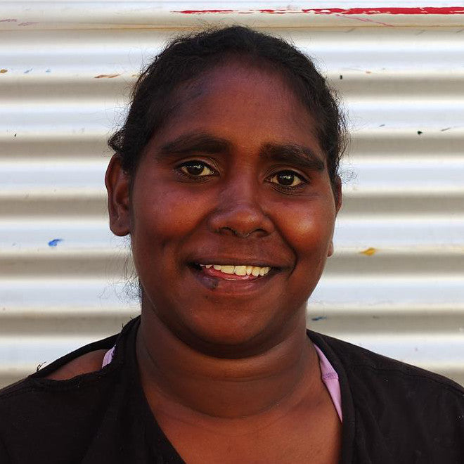 Aboriginal Artwork by Sylvaria Napurrurla Walker, Jitilypuru Jukurrpa, 30x30cm