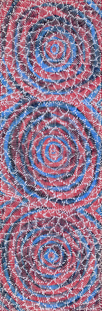 Aboriginal Artwork by Sylvaria Napurrurla Walker, Jitilypuru Jukurrpa, 91x30cm