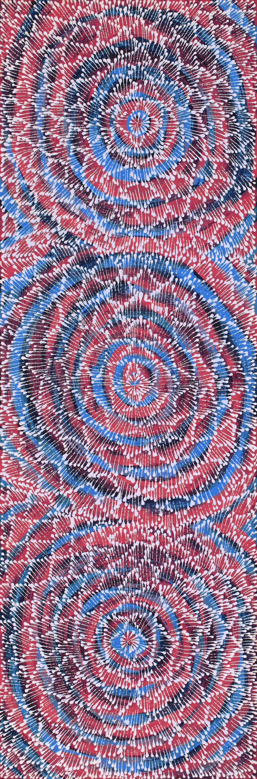 Aboriginal Artwork by Sylvaria Napurrurla Walker, Jitilypuru Jukurrpa, 91x30cm