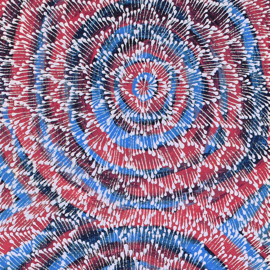 Aboriginal Artwork by Sylvaria Napurrurla Walker, Jitilypuru Jukurrpa, 91x30cm