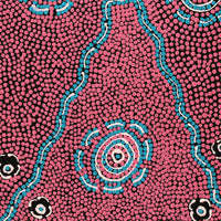 Aboriginal Artwork by Sylvia Napanangka Drover, Nguru Yurntumu-wana (Country around Yuendumu), 61x30cm