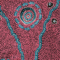 Aboriginal Artwork by Sylvia Napanangka Drover, Nguru Yurntumu-wana (Country around Yuendumu), 61x30cm