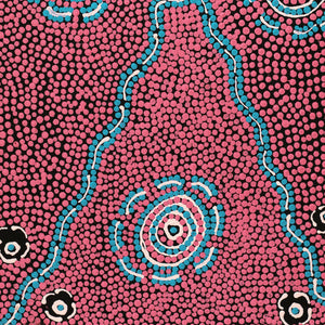 Aboriginal Artwork by Sylvia Napanangka Drover, Nguru Yurntumu-wana (Country around Yuendumu), 61x30cm - ART ARK®