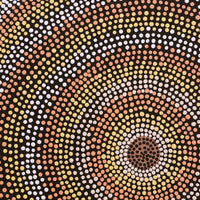Aboriginal Artwork by Sylvia Napanangka Drover, Nguru Yurntumu-wana (Country around Yuendumu), 50x40cm