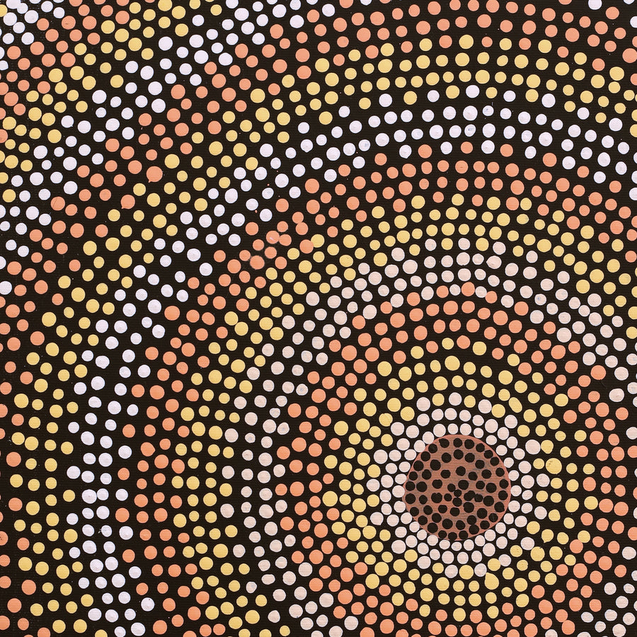Aboriginal Artwork by Sylvia Napanangka Drover, Nguru Yurntumu-wana (Country around Yuendumu), 50x40cm