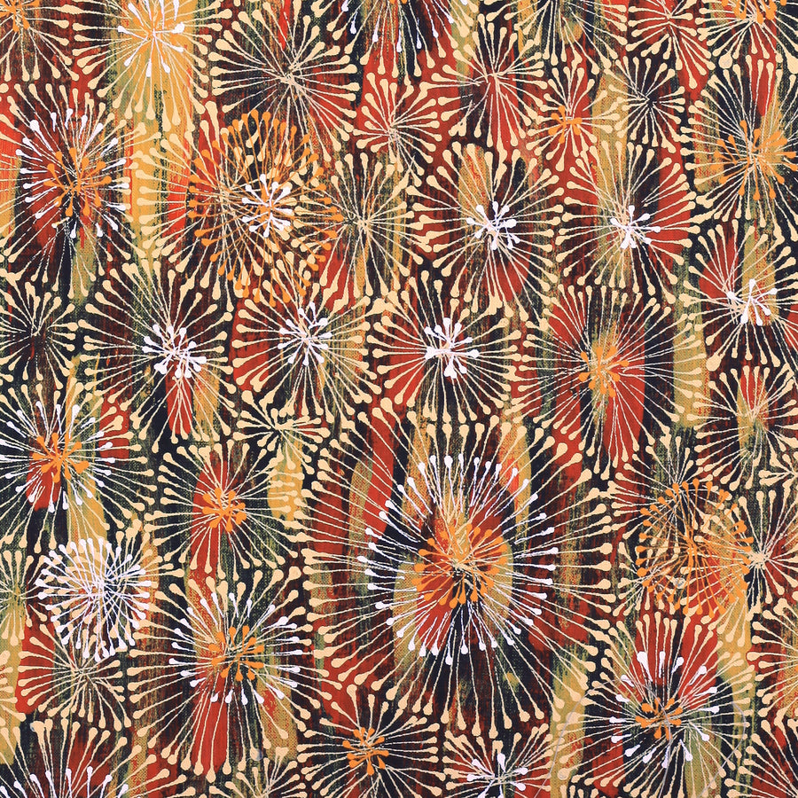 Aboriginal Artwork by Sylvaria Napurrurla Walker, Jitilypuru Jukurrpa, 76x46cm