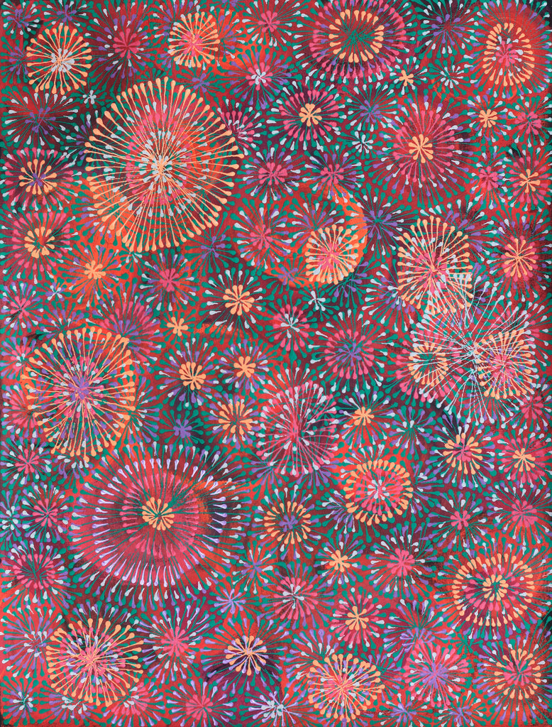 Aboriginal Artwork by Sylvaria Napurrurla Walker, Jitilypuru Jukurrpa, 61x46cm