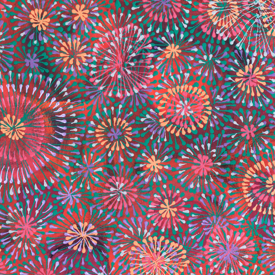 Aboriginal Artwork by Sylvaria Napurrurla Walker, Jitilypuru Jukurrpa, 61x46cm